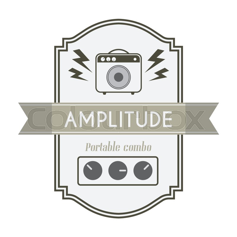 Vintage Amplifier Badge Vector Stock vector Colourbox