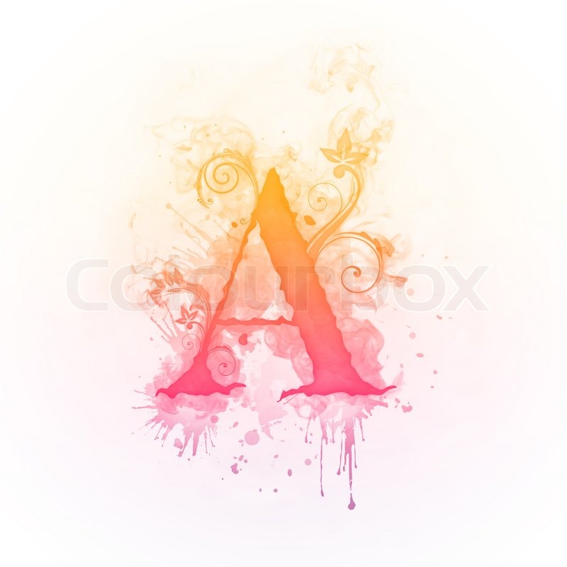 sunny swirl letter a isolated on white stock photo colourbox letter a design