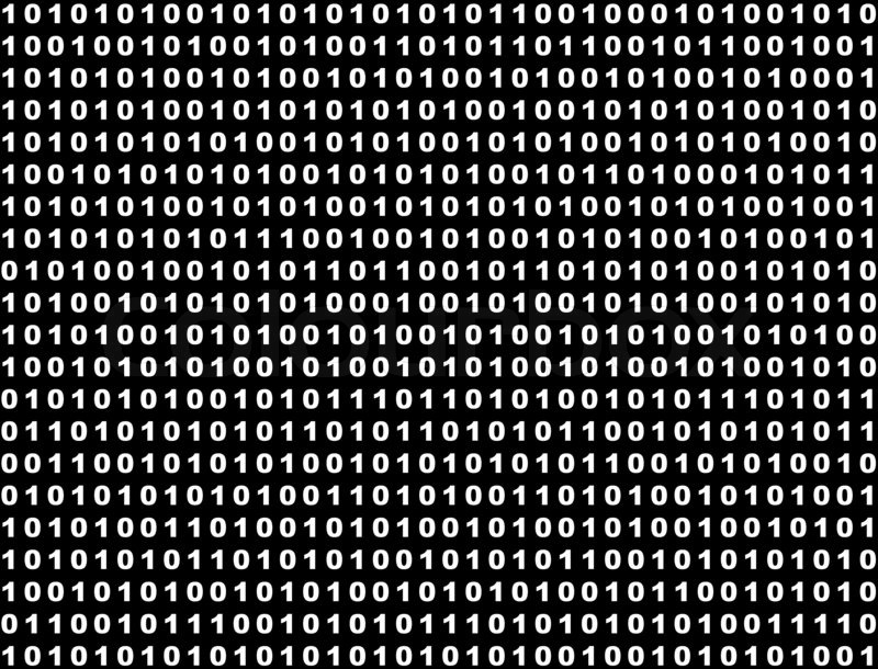 binary code black and white