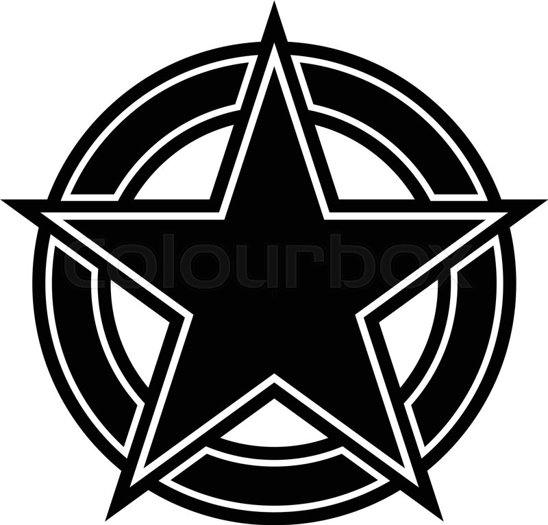 Star Circle Badge Logo Stock Vector Colourbox