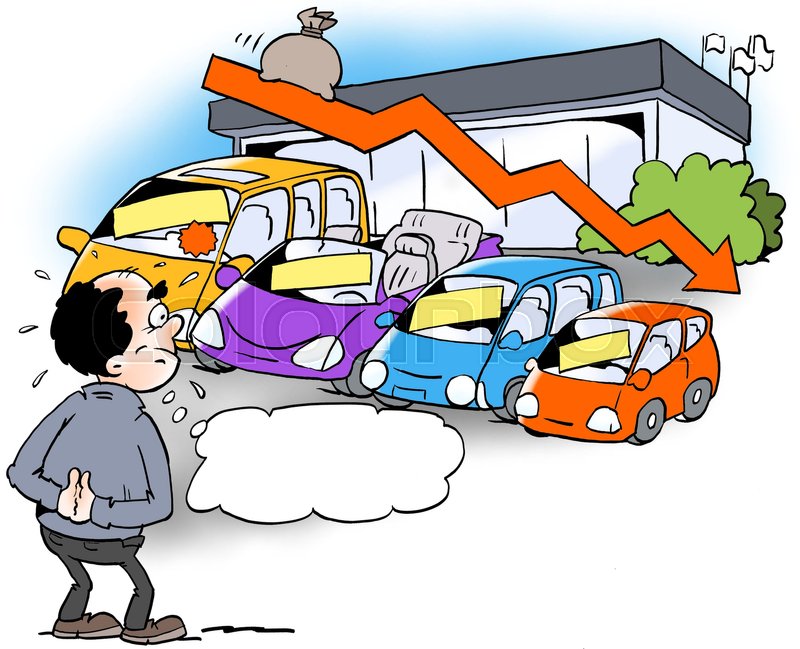 Cartoon illustration of a dealer who Stock foto Colourbox