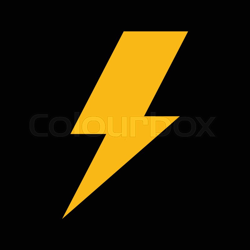 Electric Lightning Bolt Symbol | Stock Vector | Colourbox