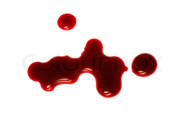 drop of blood isolated