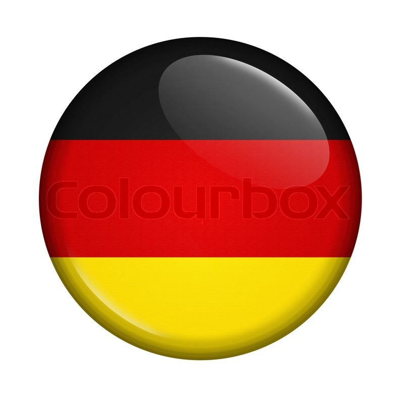 Icon mit Flagge von Deutschland isoliert auf weißem ...