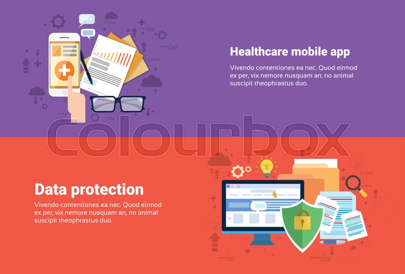 Data Protection Medical Application Stock Vector Colourbox