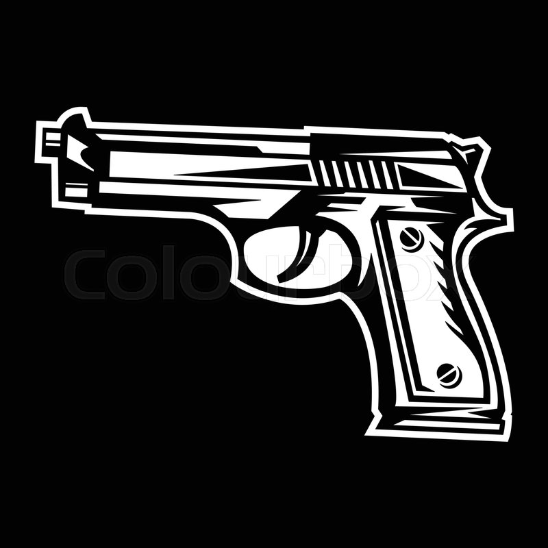 Gun vector icon Stock vector Colourbox