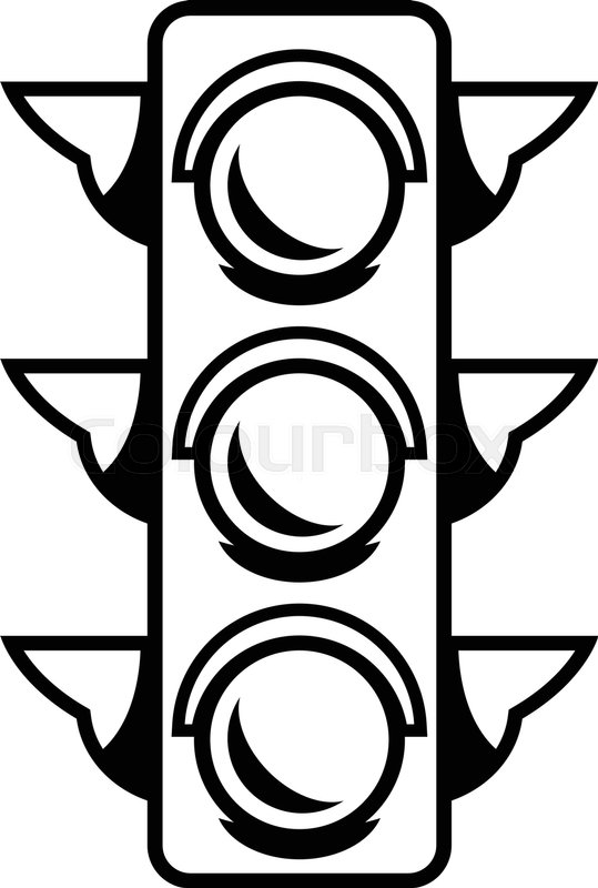 Traffic Light Clip Art Black And White