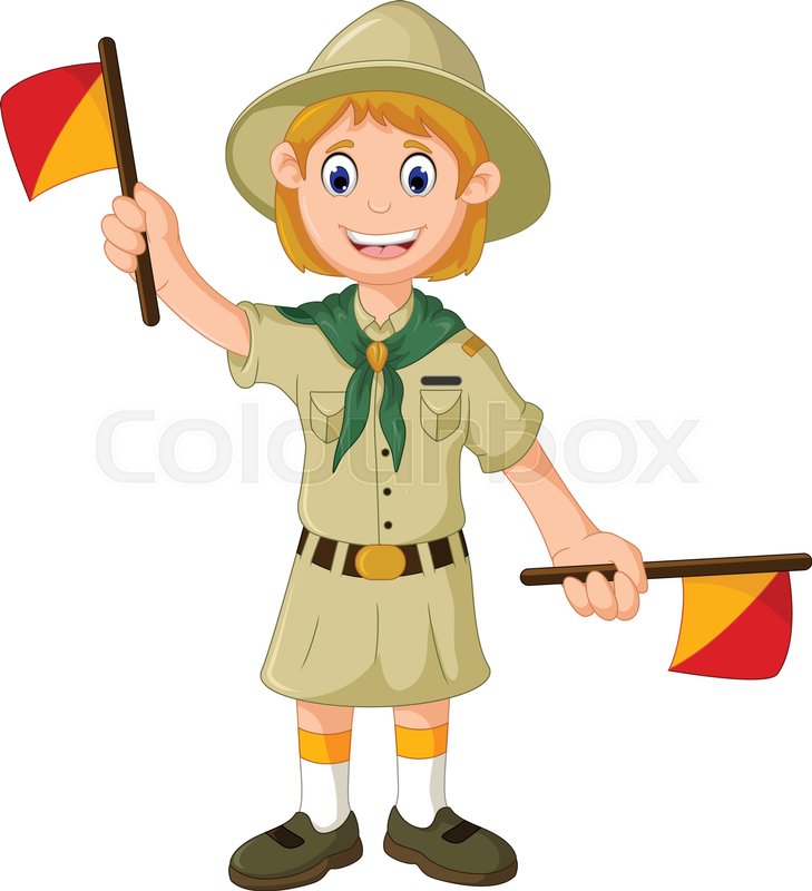 Vector Illustration Of Funny Scout Stock Vector Colourbox