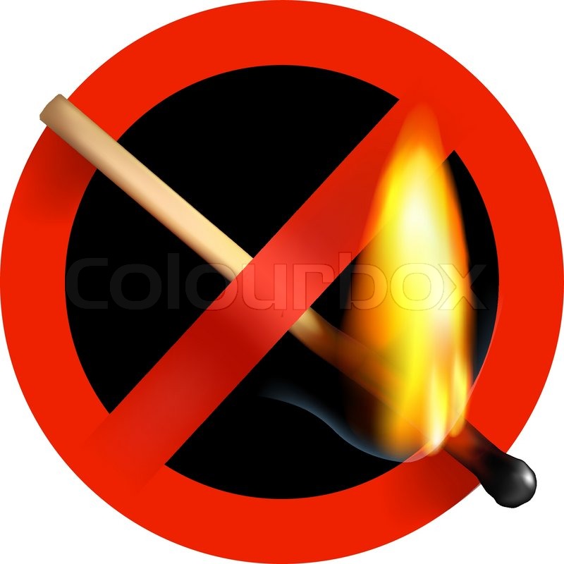 No matchstick fire sign. Vector ... | Stock vector | Colourbox