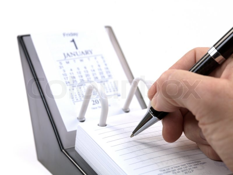 Ein Tischkalender vor einem weißen | Stock Bild | Colourbox