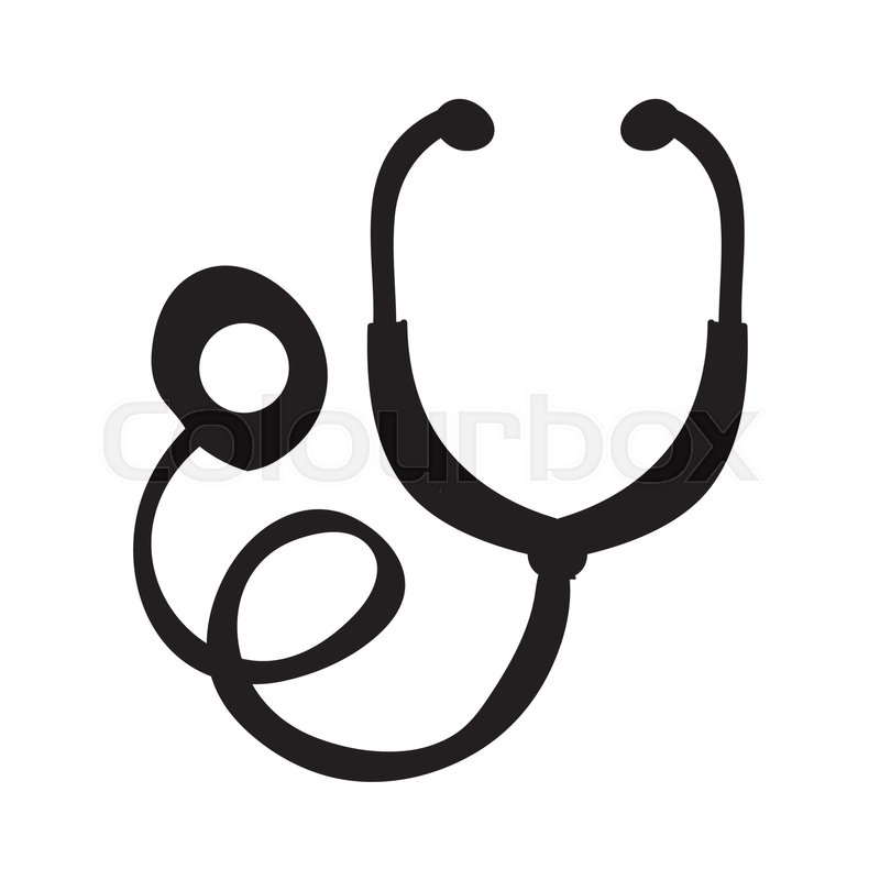 Stethoscope silhouette icon image | Stock vector | Colourbox