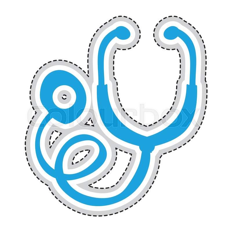 Stethoscope silhouette icon image | Stock vector | Colourbox