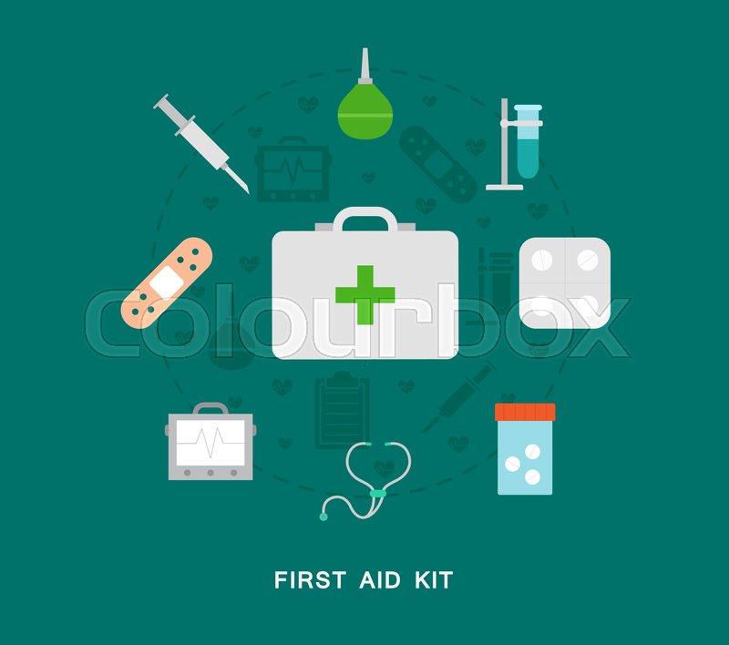 First aid kit icons | Stock vector | Colourbox