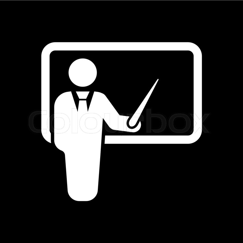 the teacher icon training and stock vector colourbox symbol for teacher
