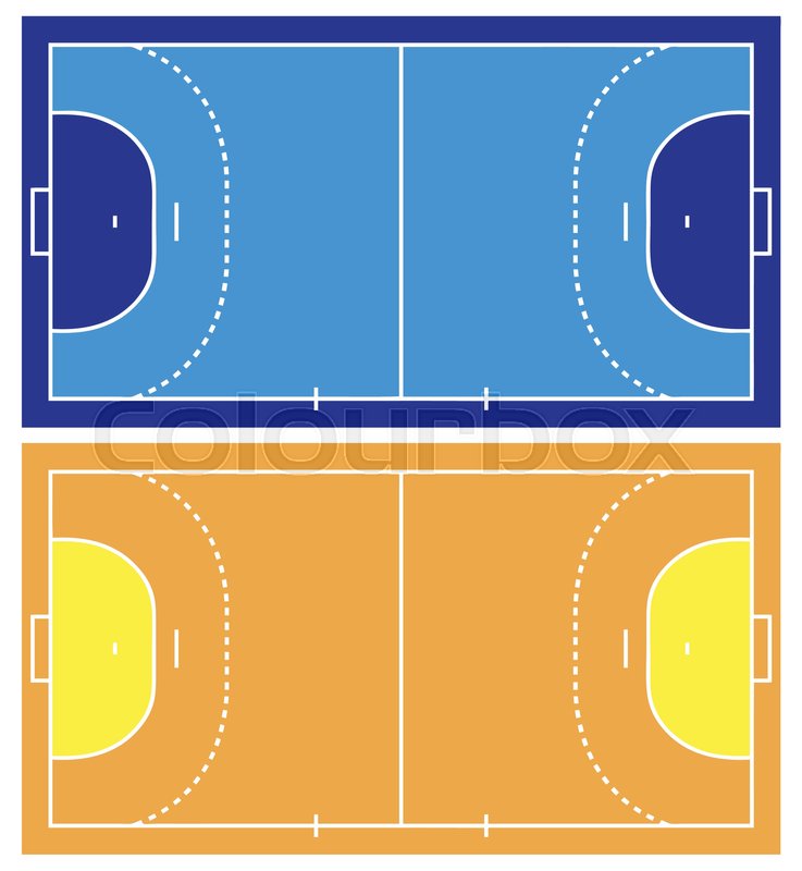 Handball court isolated on white Stock vector Colourbox