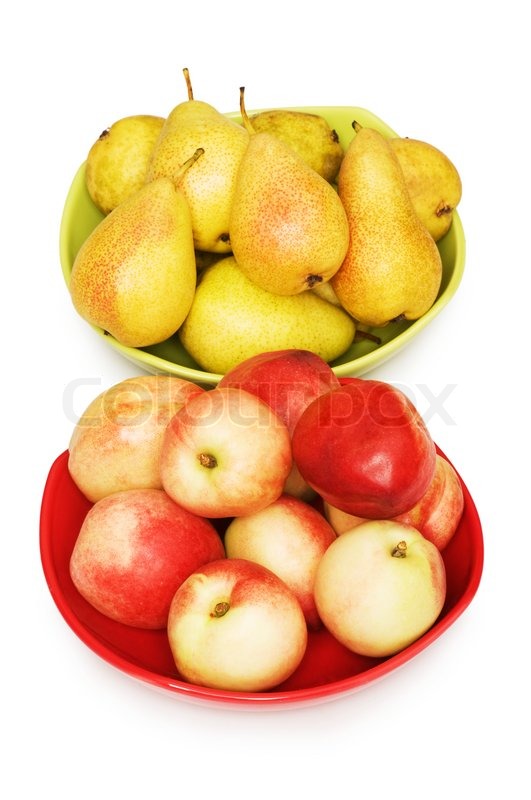 Various frutis isolated on the white ... | Stock image | Colourbox