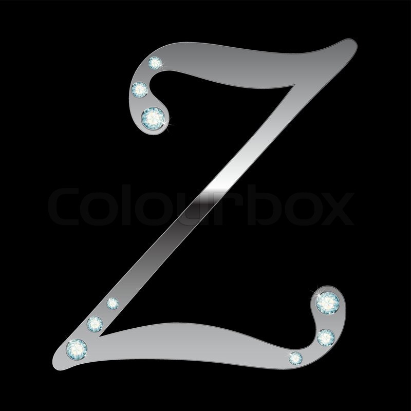 Vektor- silber-metallic Buchstaben Z ... | Stock-Vektor | Colourbox