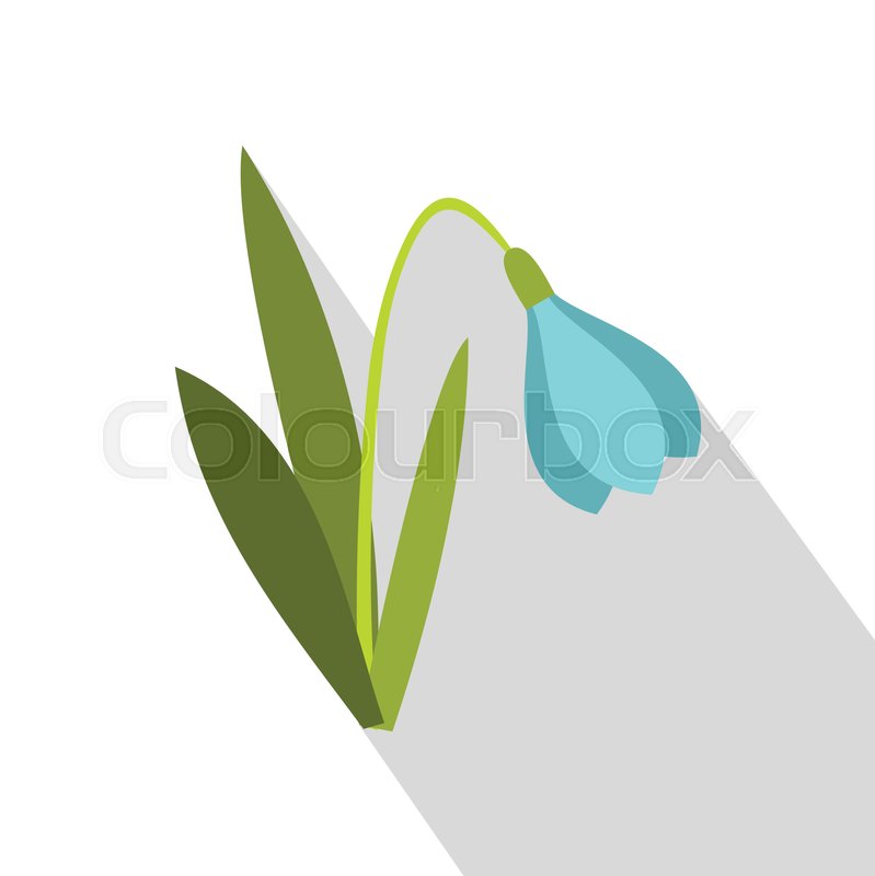 Blue bell flower icon. Flat | Stock vector | Colourbox