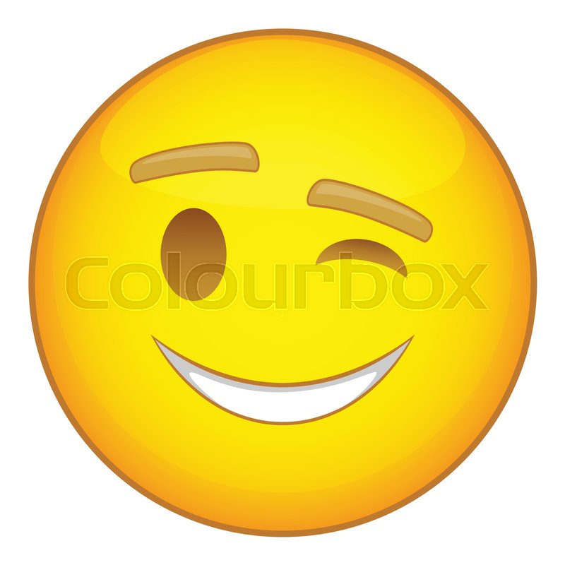 Eyewink suspicious emoticon icon. | Stock vector | Colourbox
