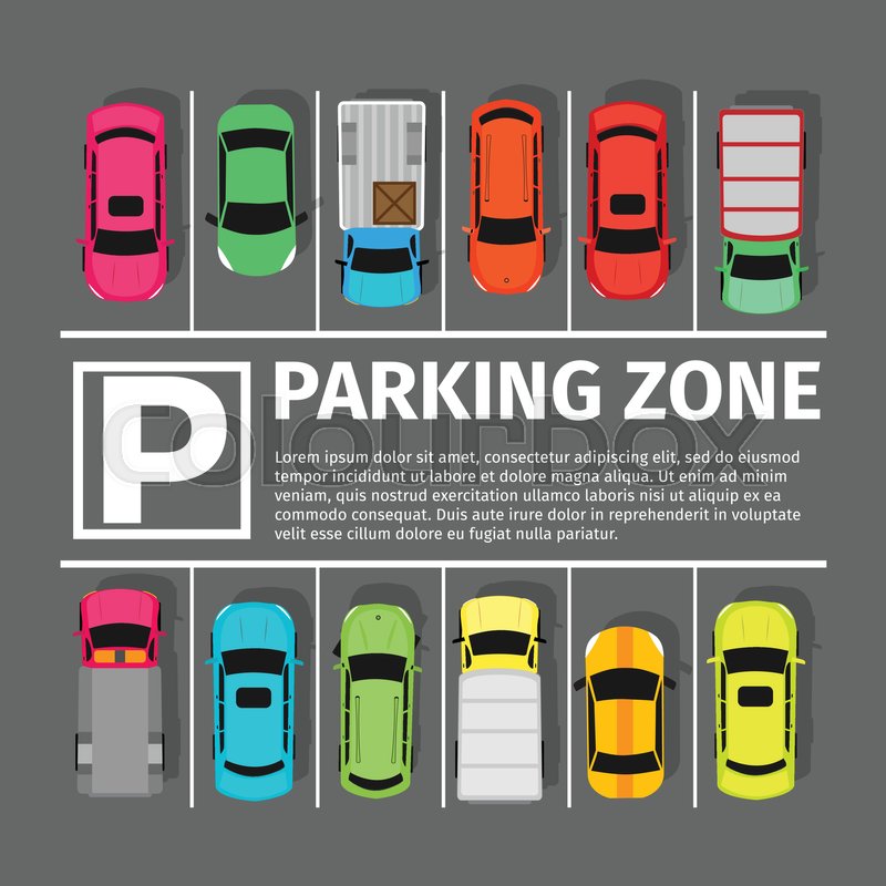 Parking zone conceptual web banner. Stock vector Colourbox