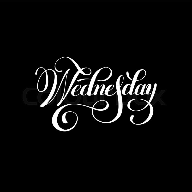 wednesday-day-of-the-week-handwritten-stock-vector-colourbox
