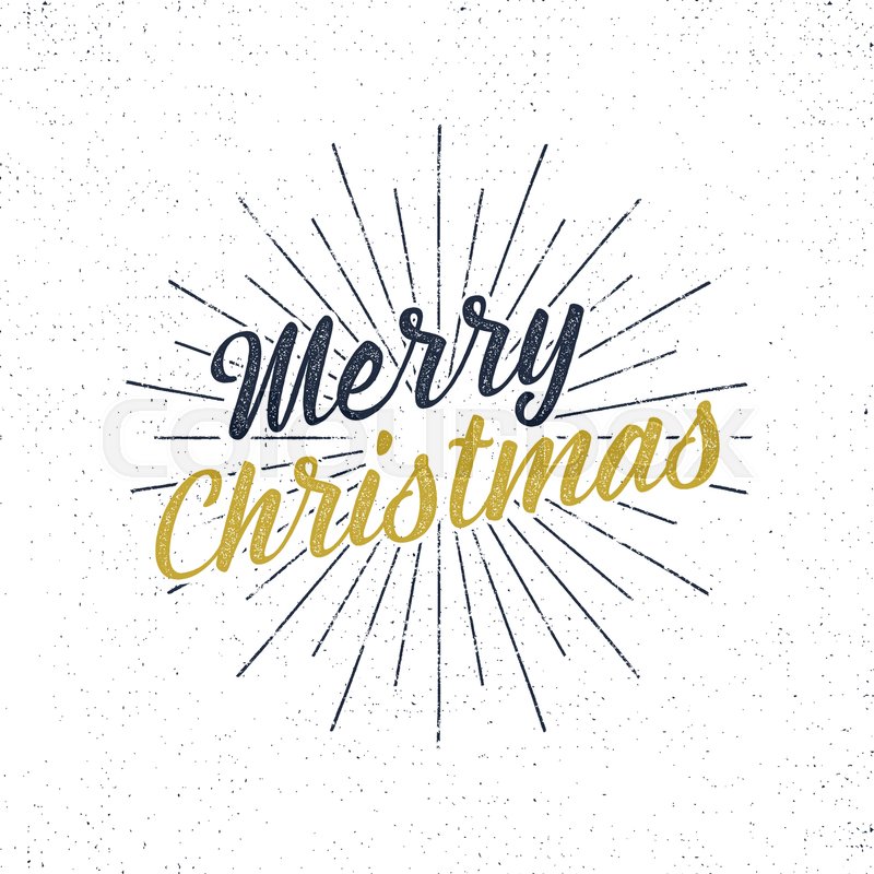 Merry Christmas typography label. | Stock vector | Colourbox