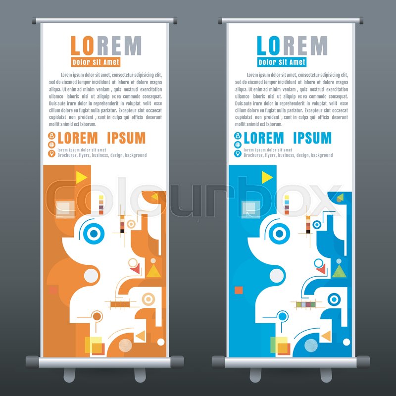 roll up business brochure flyer banner stock vector colourbox banner layout