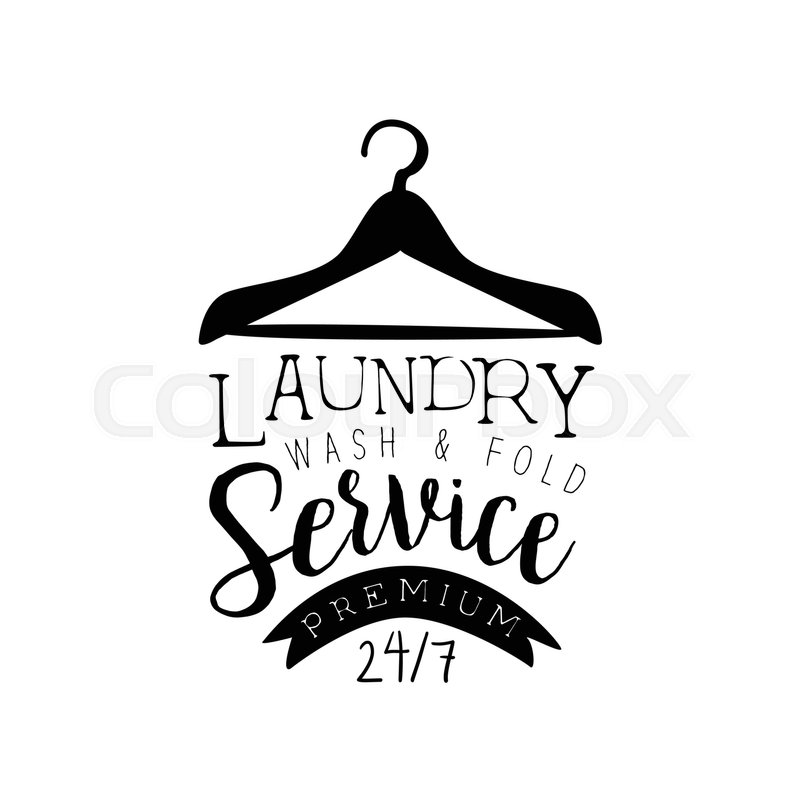 Black and White Laundry Sign