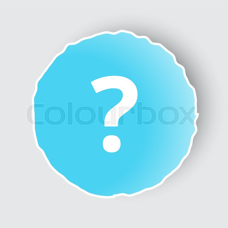 Blue app button with Question Mark ... | Stock vector | Colourbox