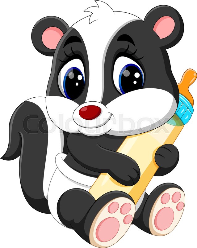 Illustration of baby skunk cartoon | Stock vector | Colourbox