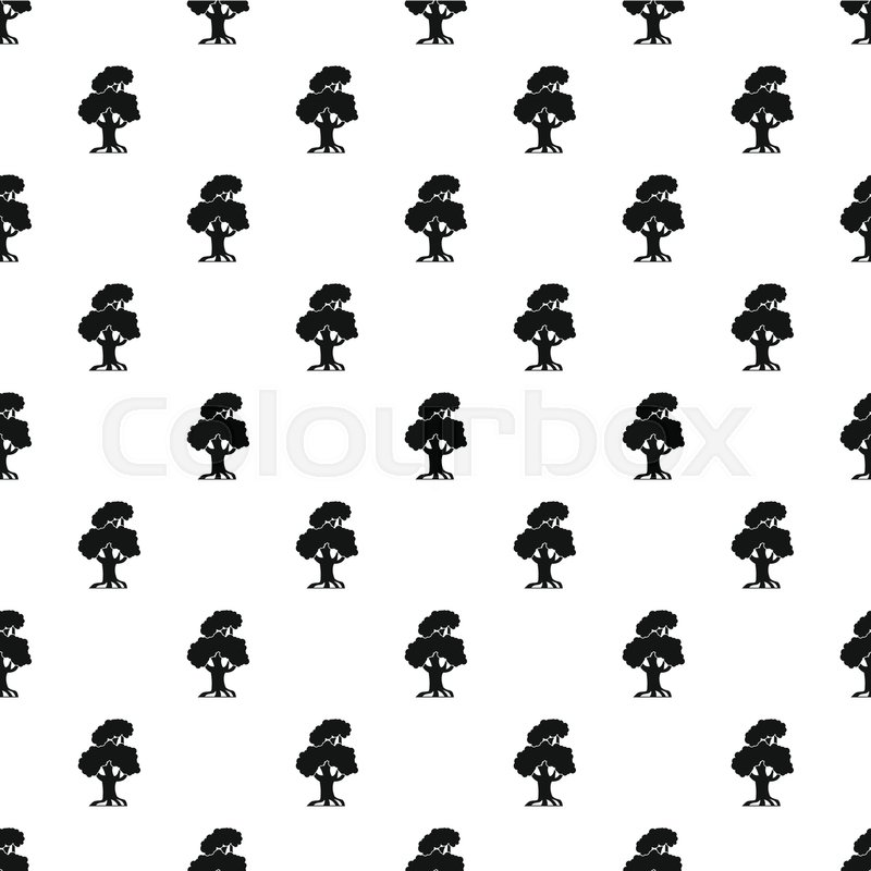 Oak tree pattern. Simple illustration ... | Stock vector | Colourbox