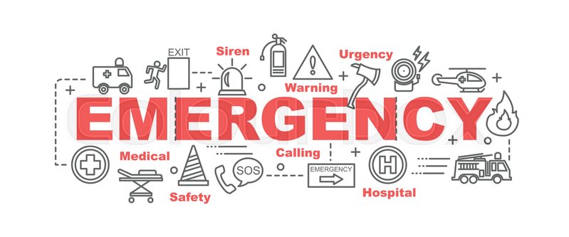 Emergency Vector Banner Design Stock Vector Colourbox