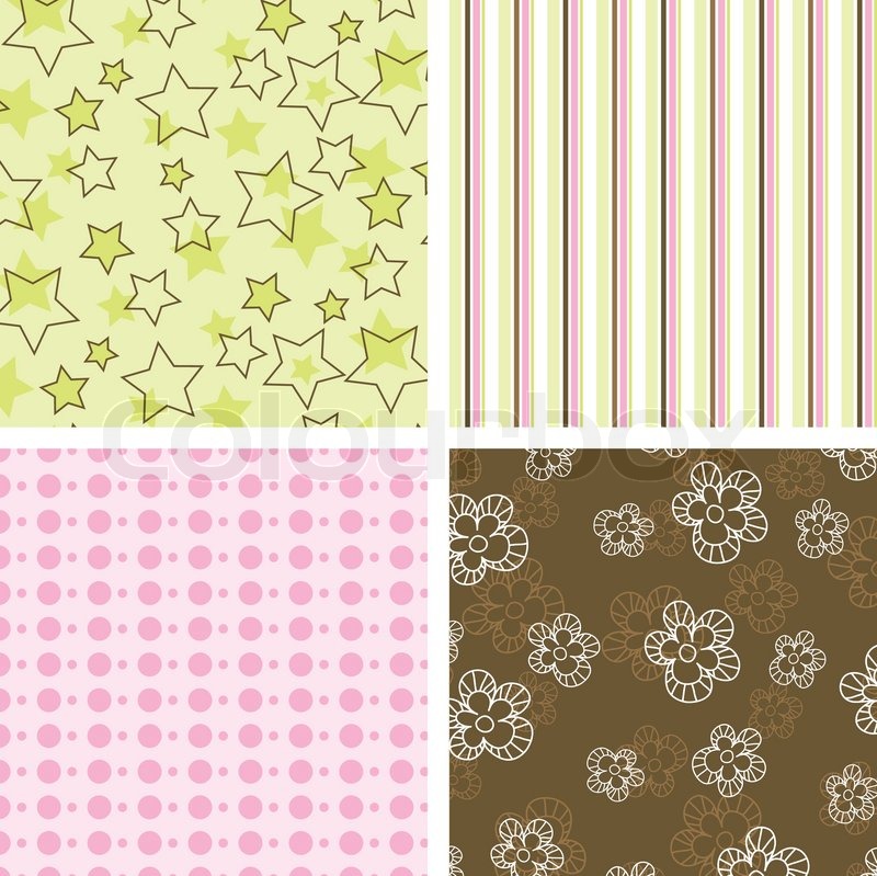 Scrapbook patterns for design, vector ... | Stock vector | Colourbox