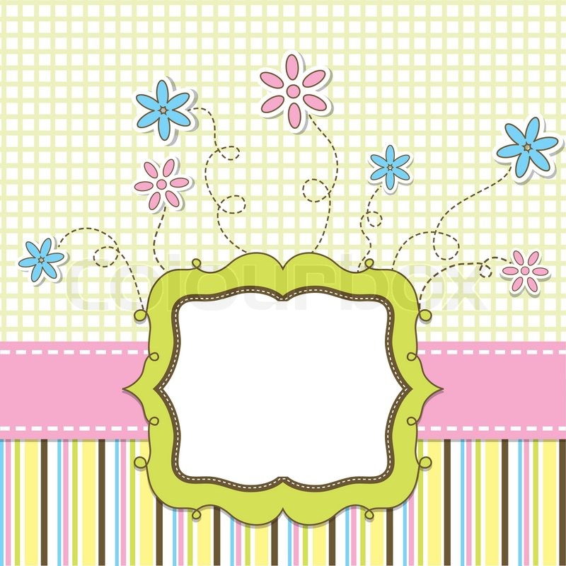 Template cards for the girl, vector ... | Stock vector | Colourbox