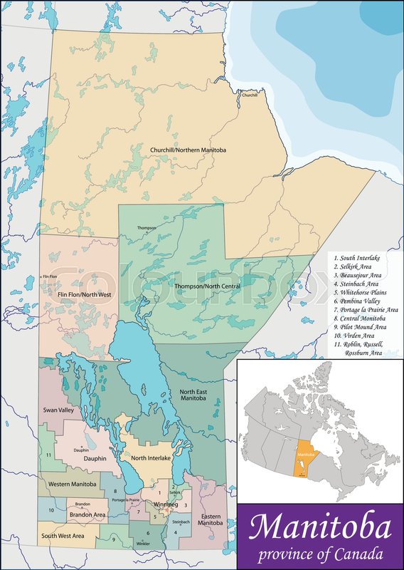 Manitoba is a province at the Stock vector Colourbox