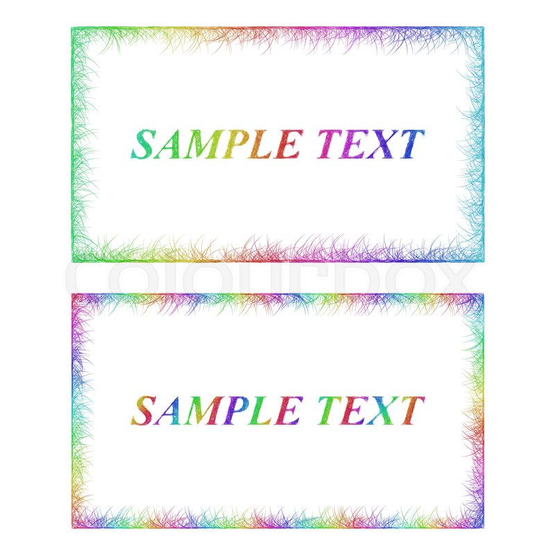 Sketch business card border templates ... | Stock vector | Colourbox