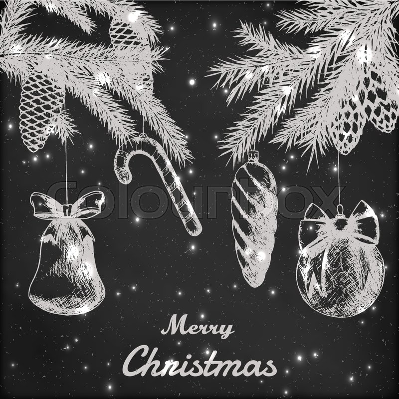Christmas Hand Drawn Vector Stock Vector Colourbox