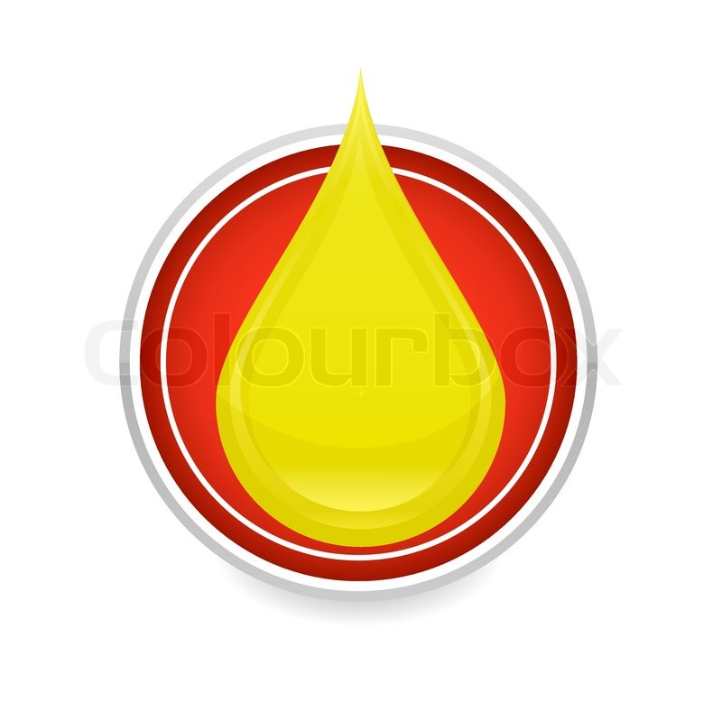 Öltropfen Symbol gelber Farbe auf dem | Stock-Vektor | Colourbox