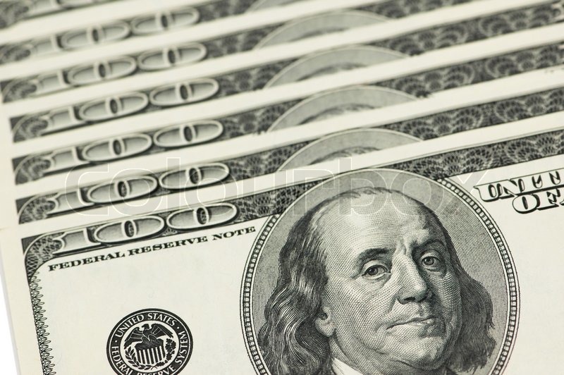 Dollar sedler arrangeret i række | Stock foto | Colourbox