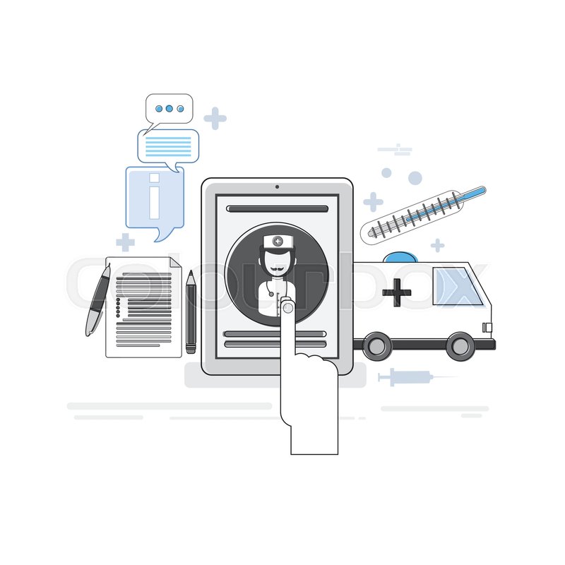 Hospital Medical Application Health Stock Vector Colourbox