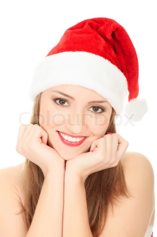 santa hat girl