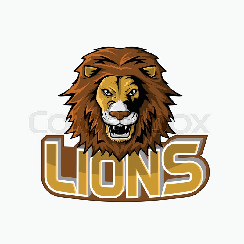 Lions Banner Illustration Design Stock Vector Colourbox