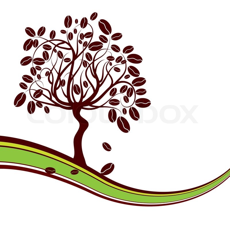 Coffee Tree Background Vector Illustration Coffee Tree Background Vector Illustration