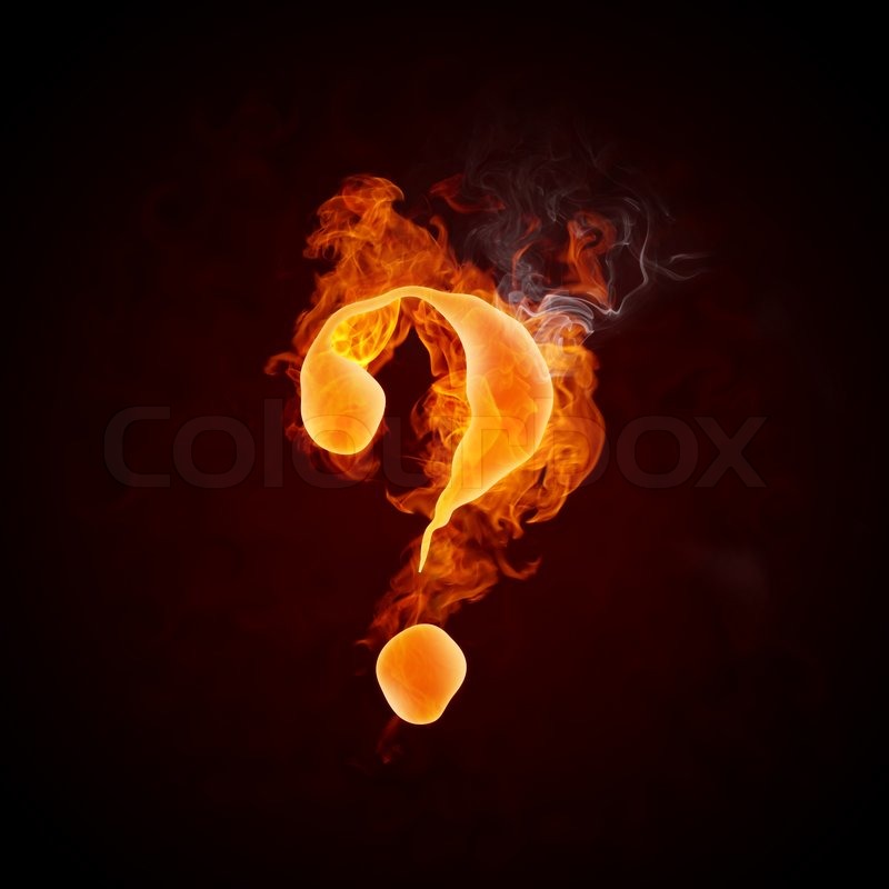 Question Mark On Fire