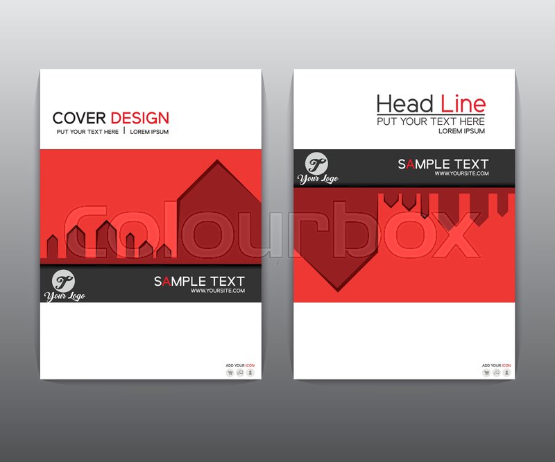 Brochure. Red black elegant Vector | Stock vector | Colourbox