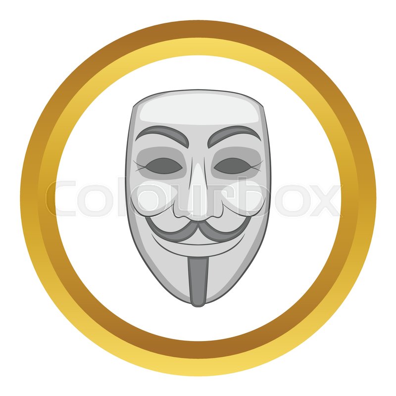 Hacker or anonymous mask vector icon | Stock vector | Colourbox