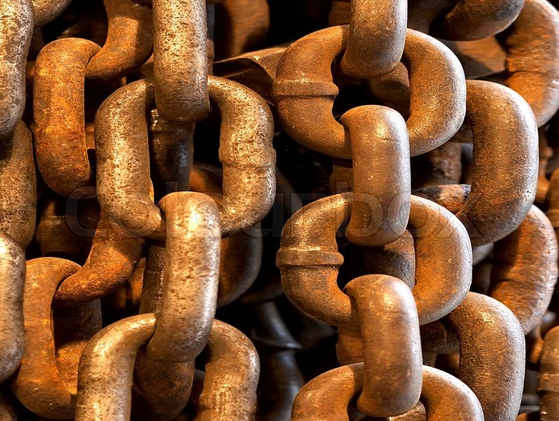 Thick Rusty Chain Background Image 