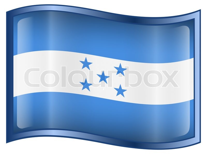 Honduras Flag icon, isolated on white | Stock Photo | Colourbox