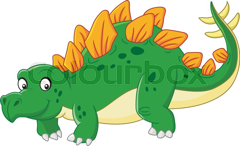 Illustration Of Cute Stegosaurus Stock Vector Colourbox
