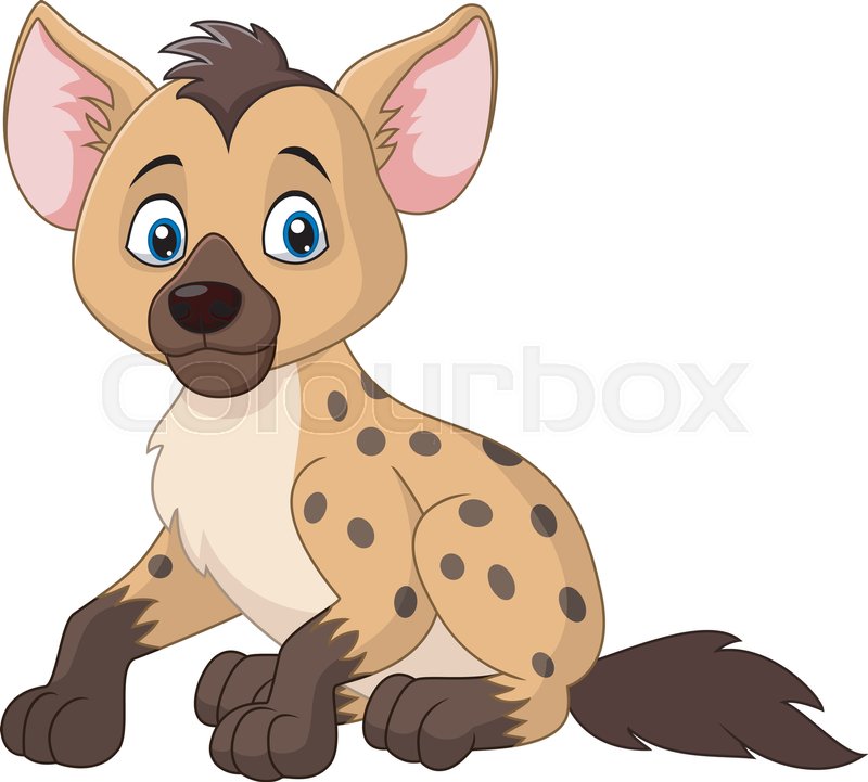 Illustration Of Cartoon Funny Hyena Stock Vector Colourbox